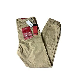 Jordan Craig Joggers Pants Mens Size 36x34 Tan Khaki Cotton Pockets Tapered Leg